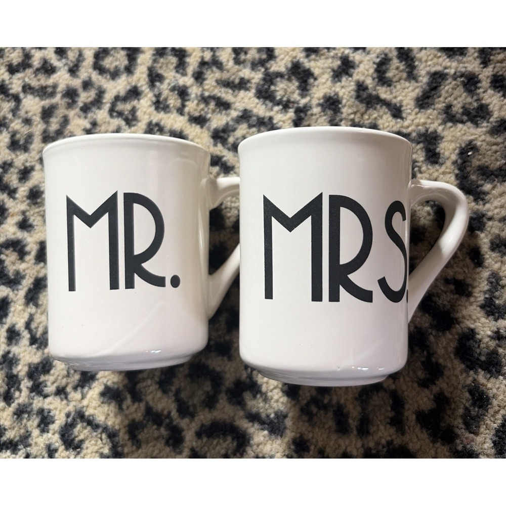 Core Dinnerware Diner Coffee Mugs/cups With Mr. & Mrs. Wedding Bride Groom